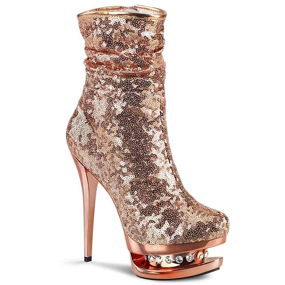 Pleaser - BLONDIER1009 Plattformstiefel, Poledance Schuhe - Pole dance schuhe - Goldfarben